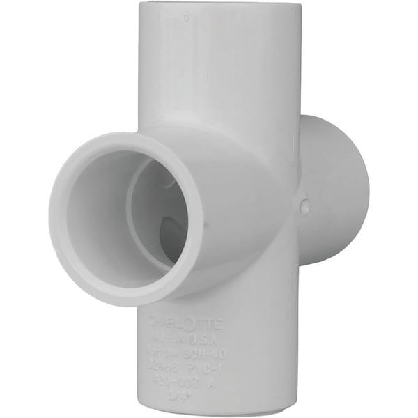 Charlotte Pipe And Foundry Schedule 40 3/4 in. PVC Pipe Cross PVC 02410 0600HA - main